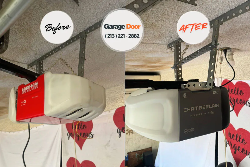Before and after: garage door repair Seaside Heights, NJ